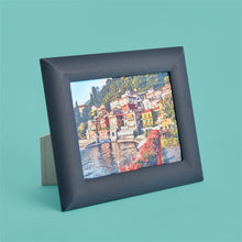 Load image into Gallery viewer, Blue / navy luxury leather picture frame, holds 8x10" photo