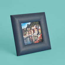 Load image into Gallery viewer, High-end leather picture frame, holds 5x5 photo, navy blue leather